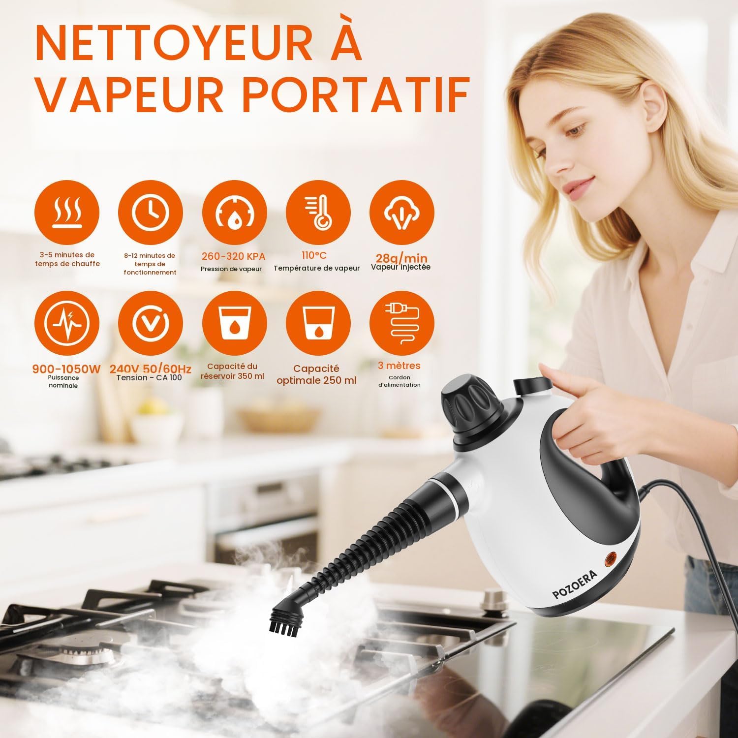 Nettoyeur vapeur portatif pour la maison