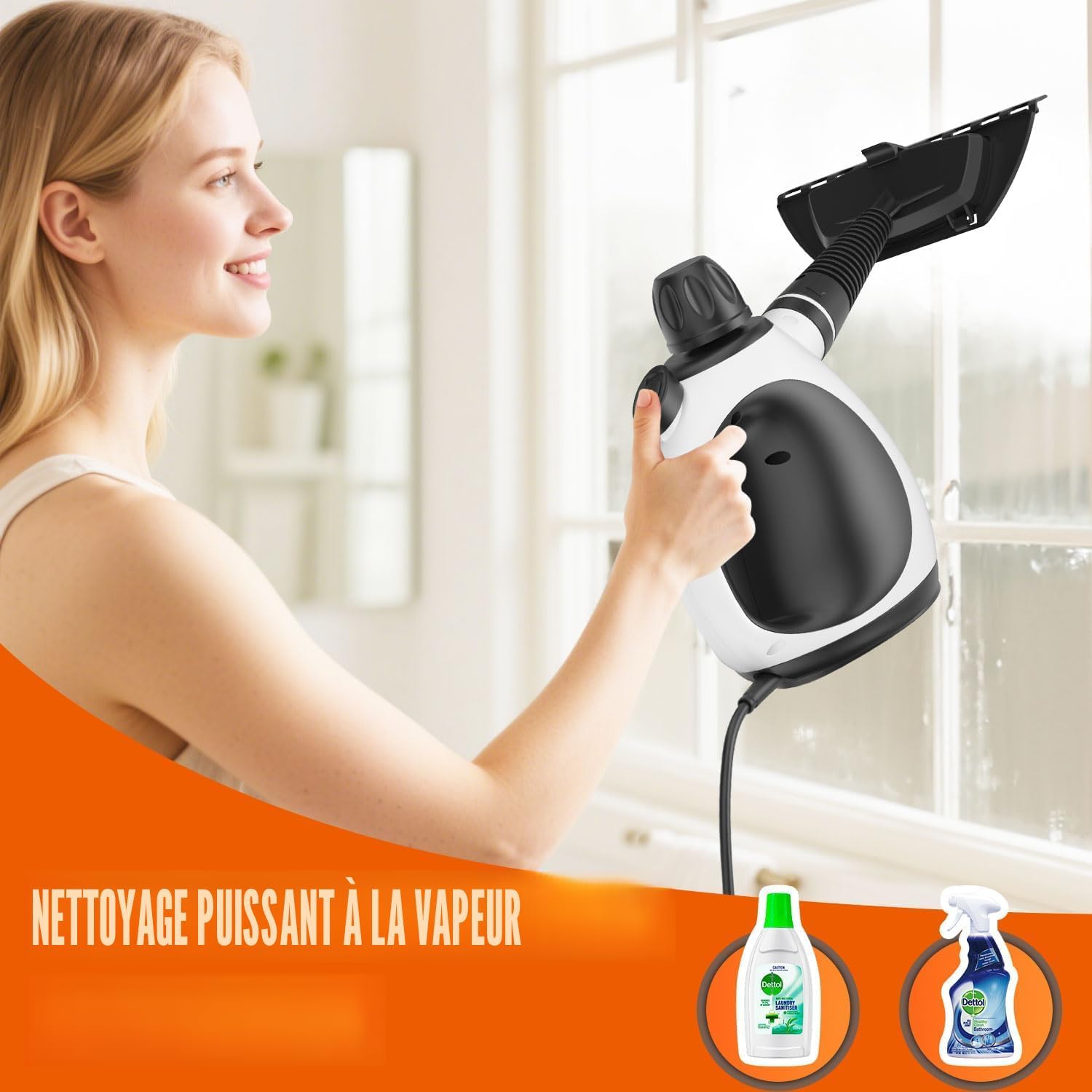 Nettoyeur vapeur portatif pour la maison