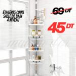 Étagère d’Angle de Salle de Bain 210 cm