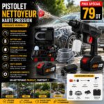 pistolet nettoyeur sans fil 2 batteries 48v