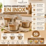 3 Boîtes de conservation avec couvercle de verrouillage
