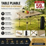 Table de Camping Pliable Assorties