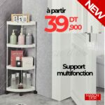 Étagère télescopique réglable à 4 niveaux organisateur de salle de bain