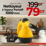 Nettoyeur à Vapeur Portatif 1000W - Jaune
